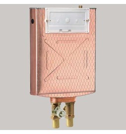 CASSETTA INCASSO RAME WC DOPPIO PULSANTE - 10 LT PLACCA DI COPERTURA BIANCA