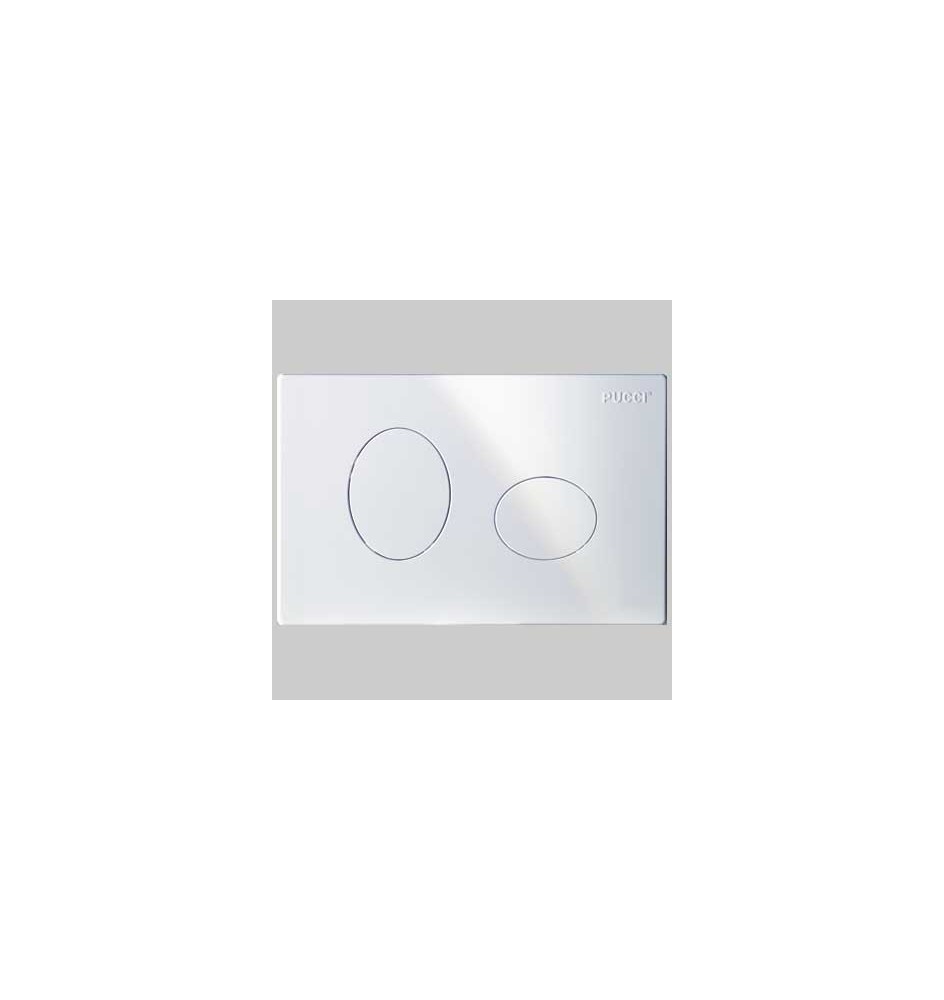 PLACCA DI COMANDO ECO ELLISSE DOPPIO TASTO - SATINATA