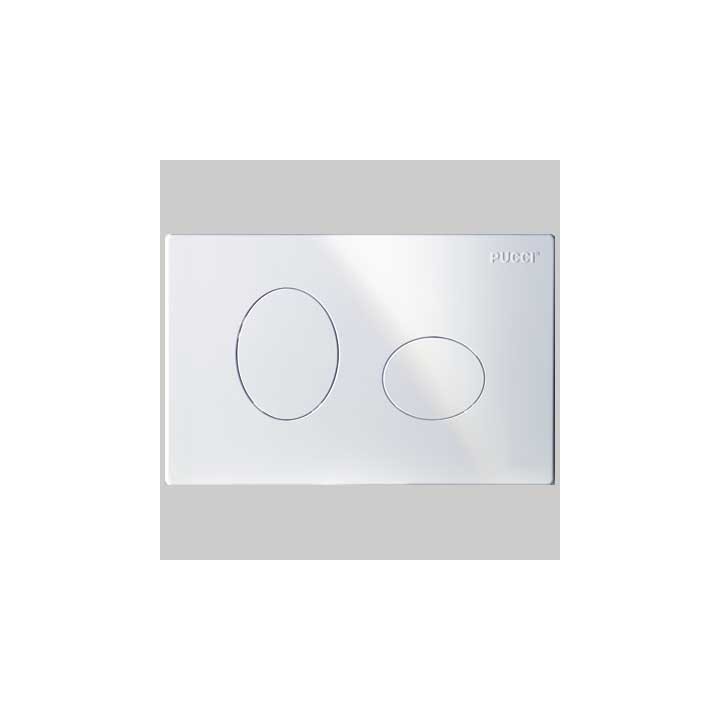 PLACCA DI COMANDO ECO ELLISSE DOPPIO TASTO - SATINATA