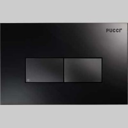 PLACCA DI COMANDO ECO LINEA ACRILICO DOPPIO TASTO - Nero Lucido