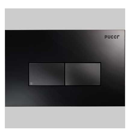 PLACCA DI COMANDO ECO LINEA ACRILICO DOPPIO TASTO - Nero Lucido