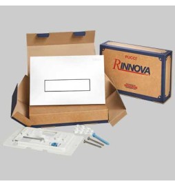KIT SARA MONO TASTO TELAIO + PLACCA CM.28 - Sp.1,0 Cromata