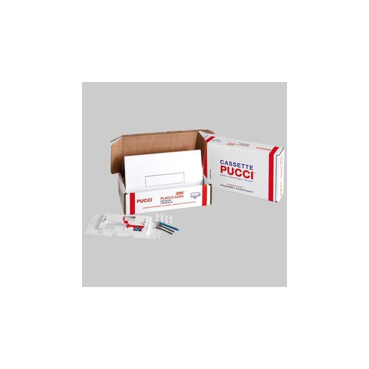 KIT SARA MONO TASTO TELAIO + PLACCA CM.33 - Sp.1,2 Bianca