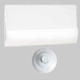 PLACCA DI COPERTURA + PULSANTE PER CASSETTA INCASSO RAME - Bianco