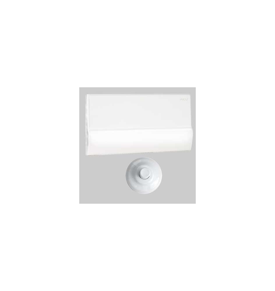 PLACCA DI COPERTURA + PULSANTE PER CASSETTA INCASSO RAME - Bianco