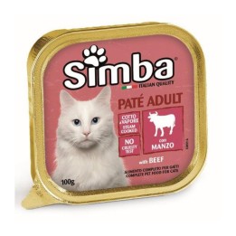 CIBO GATTO MONGE SIMBA 100 G PATE VSC MANZO