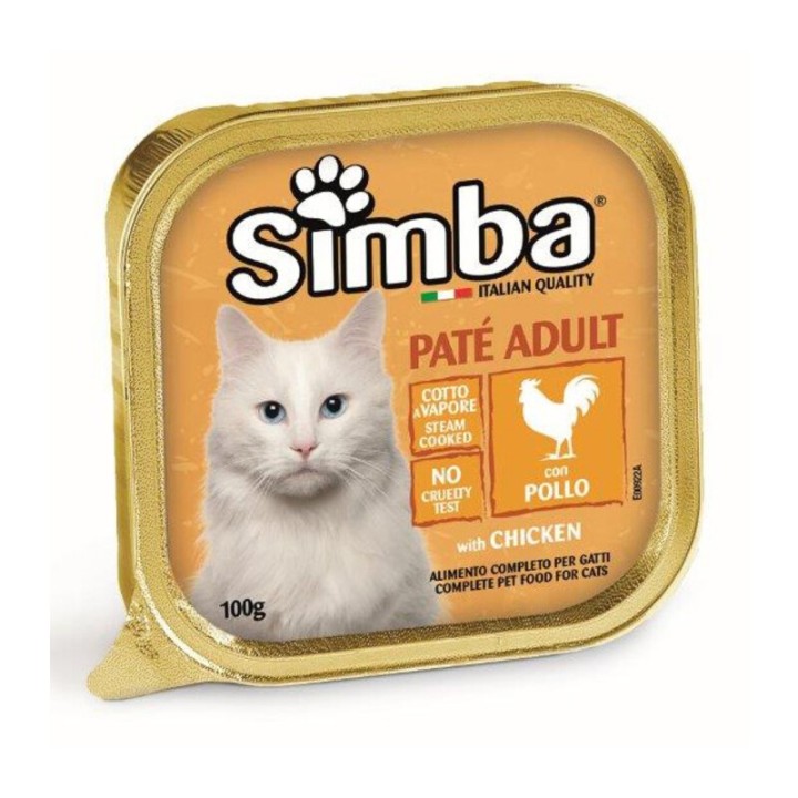 CIBO GATTO MONGE SIMBA 100 G PATE VSC POLLO
