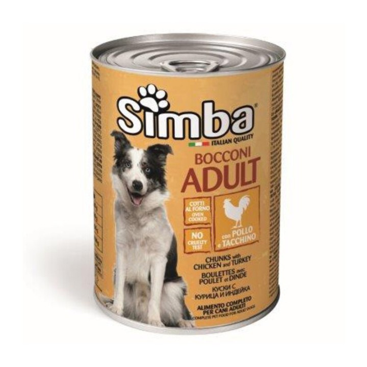 CIBO CANE MONGE SIMBA 415 G BOCCONC POL TACC