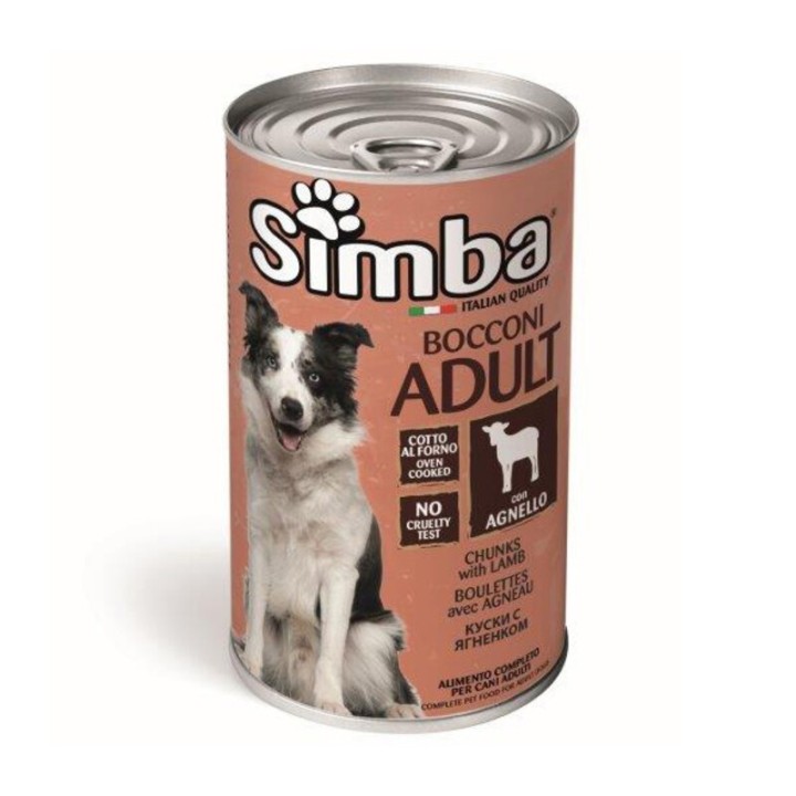 CIBO CANE MONGE SIMBA 1230 G BOCCONC AGNELLO
