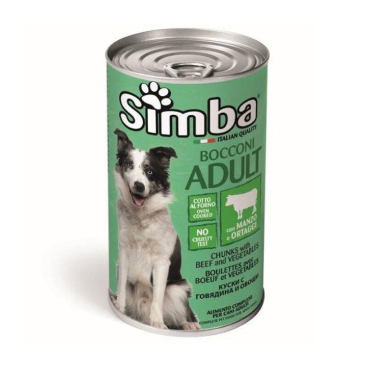 CIBO CANE MONGE SIMBA 1230 G BOCCONC MAN VERD