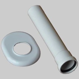 CANOTTO DI COLLEGAMENTO PUCCI CON ROSONE - Bianco cm 22 OR 143