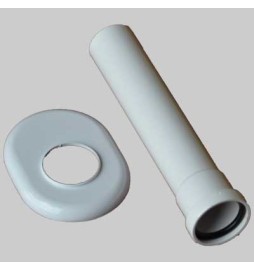 CANOTTO DI COLLEGAMENTO PUCCI CON ROSONE - Bianco cm 22 OR 143