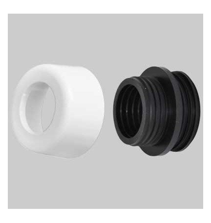 MORSETTO COMBINATO C/COPRIMORSETTO - Bianco Ø mm 48÷58