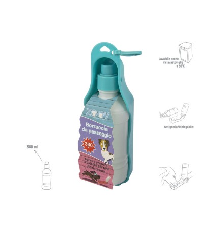 ZOOV BORRACCIA DA PASSEGGIO 360 ML VERDE