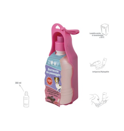 ZOOV BORRACCIA DA PASSEGGIO 360 ML ROSA