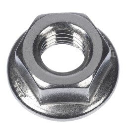 100 PZ DADI ESAGONALI FLANGIATI MU F IN ACCIAIO M10 Chiave 17 mm