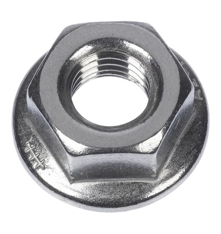 100 PZ DADI ESAGONALI FLANGIATI MU F IN ACCIAIO M12 Chiave 19 mm