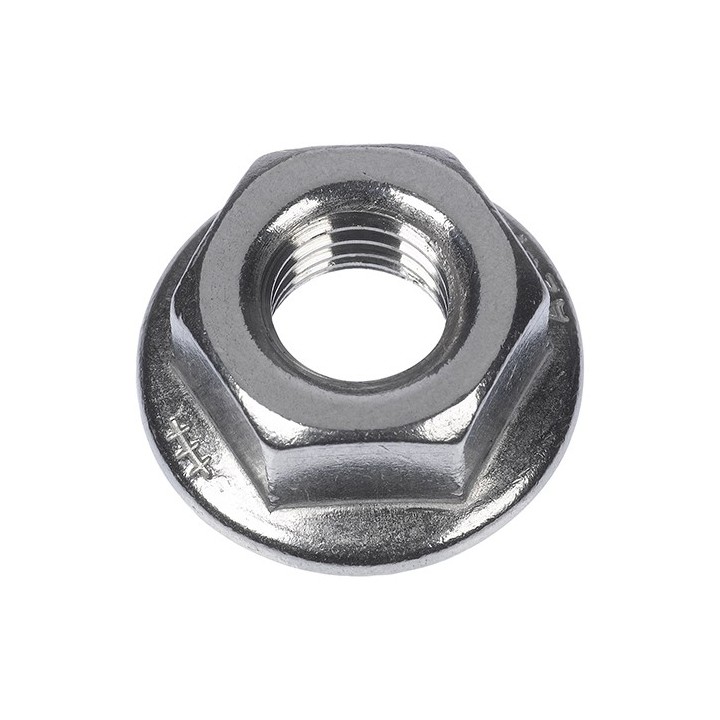 100 PZ DADI ESAGONALI FLANGIATI MU F IN ACCIAIO M12 Chiave 19 mm