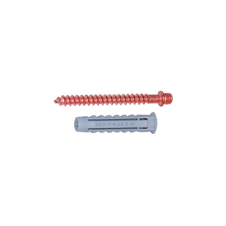 TASSELLO CON DOPPIA VITE M6 IN OTTONE RAMATO Lungh. 8