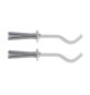 2 PZ MENSOLE PER RADIATORI IN GHISA TF 7 FISCHER 100 Bianca