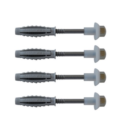 4 PZ ELEMENTI DI FISSAGGIO INOX FISCHER PER W.C. E BIDET WB2 Diam. punta 8 mm