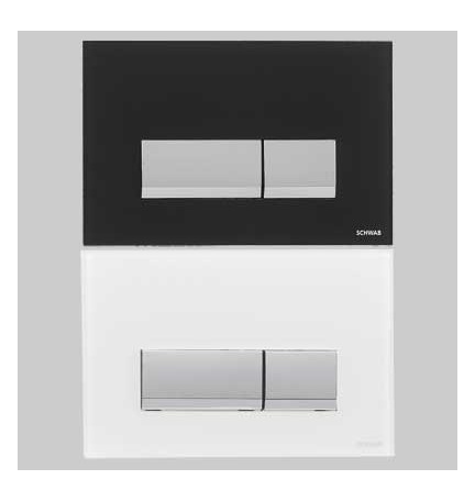 PLACCA DI COMANDO MAGNUS IN VETRO DOPPIO TASTO - BIANCA