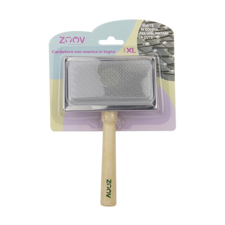 ZOOV CARDATORE C/MANICO LEGNO 12X7 CM