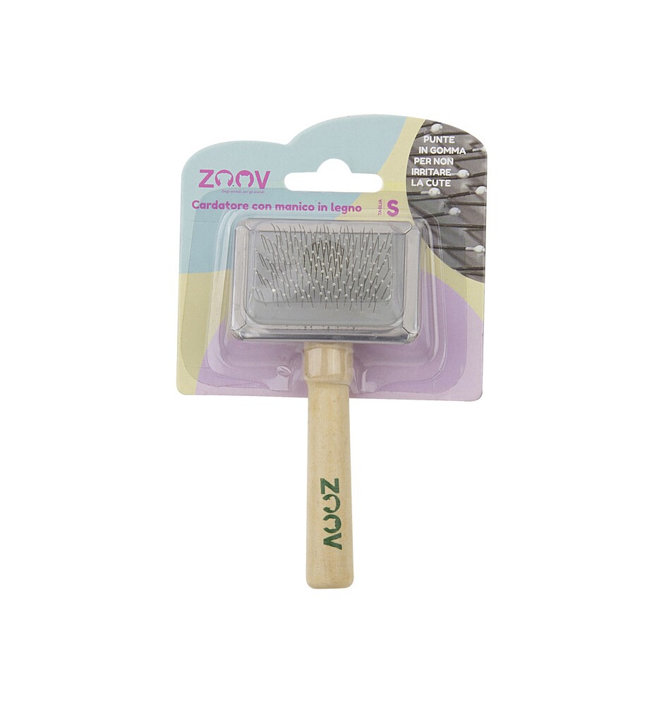 ZOOV CARDATORE C/MANICO LEGNO 6X4,5 CM