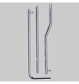 TUBO ESTERNO IN OTTONE PER CASSETTA ALTA FINITURA CROMATO - cm 180 x Ø 30
