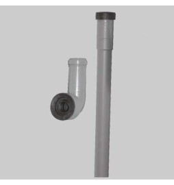 TUBO REGOLABILE PER PASSO RAPIDO O FLUSSOMETRO - cm 100 Ø 26x32 c/curva PVC