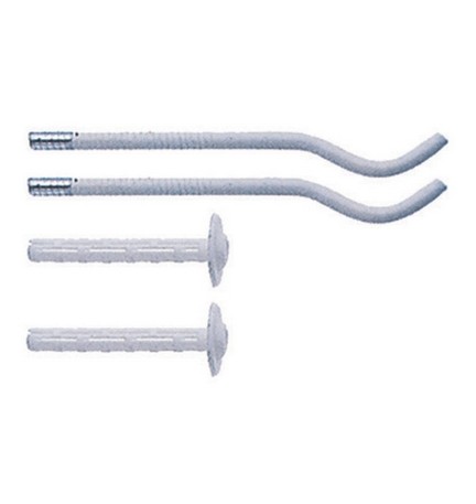 2 PZ MENSOLE PER RADIATORI IN ALLUMINIO BIANCA Diam. 7 x 170