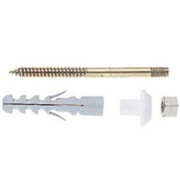 4 PZ VITI DI FISSAGGIO IN OTTONE PER VASI E BIDET Diam. 6 x 76