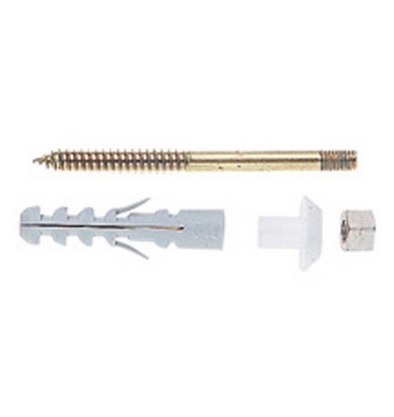 4 PZ VITI DI FISSAGGIO IN OTTONE PER VASI E BIDET Diam. 6 x 76