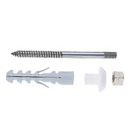 4 PZ VITI DI FISSAGGIO IN FERRO PER VASI E BIDET Diam. 6 x 76