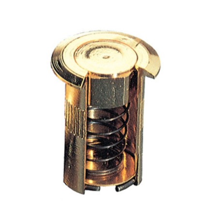 SC POZZETTO A MOLLA OTTONE LUCIDO D 10X30 MM