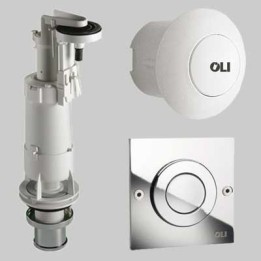 BATTERIA OLI DELUXE PER CASSETTA ALTA - Inox Cromo satinato