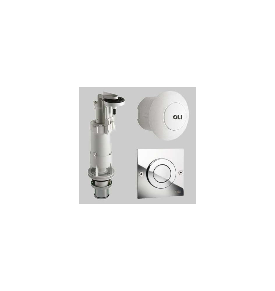BATTERIA OLI DELUXE PER CASSETTA ALTA - Inox Cromo satinato