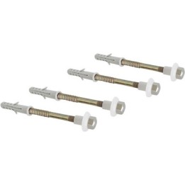 4 PZ FISSAGGI VERTICALI PER WC E BIDET Zincati - M6x80