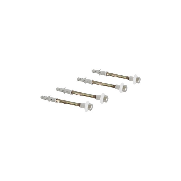 4 PZ FISSAGGI VERTICALI PER WC E BIDET Zincati - M6x80