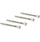 4 PZ FISSAGGI VERTICALI PER WC E BIDET Zincati - M6x80