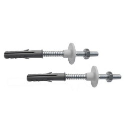 2 PZ FISSAGGI PER LAVABO CON DADO IN ACCIAIO M10 x 120mm