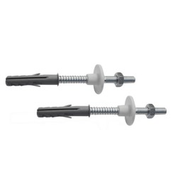 2 PZ FISSAGGI PER LAVABO CON DADO IN ACCIAIO M10 x 120mm