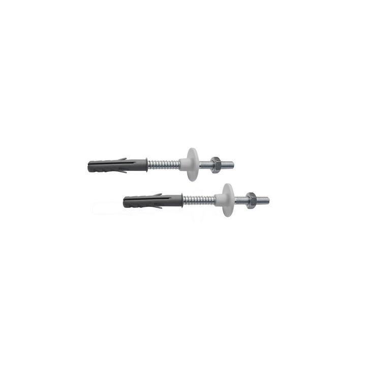 2 PZ FISSAGGI PER LAVABO CON DADO IN ACCIAIO M10 x 120mm
