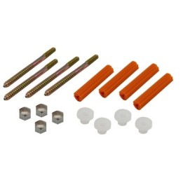 4 PZ FISSAGGI PER WC E BIDET CON TASSELLO ARANCIO mm 6 X 80