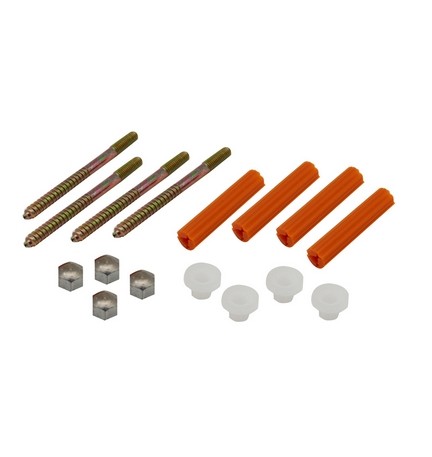 4 PZ FISSAGGI PER WC E BIDET CON TASSELLO ARANCIO mm 6 X 80