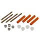 4 PZ FISSAGGI PER WC E BIDET CON TASSELLO ARANCIO mm 6 X 80
