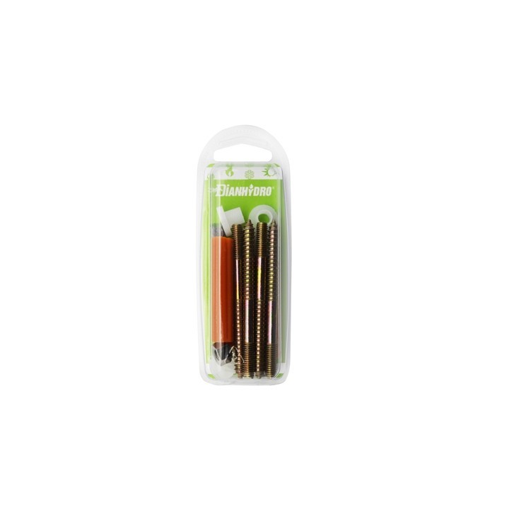 4 PZ FISSAGGI PER WC E BIDET CON TASSELLO ARANCIO BLISTER mm 6x80