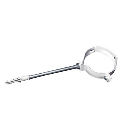 COLLARE PER FISSAGGIO DI TUBI FUMO VERNICIATO BIANCO Diam. 100