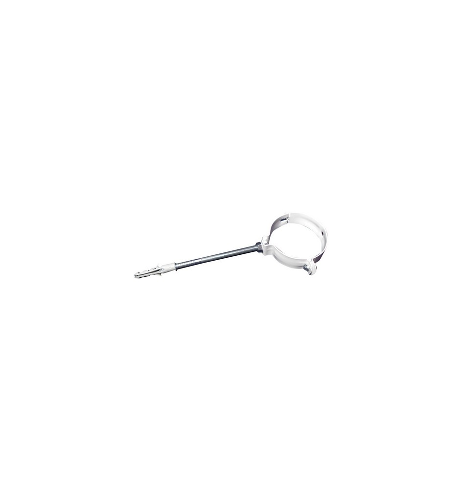 COLLARE PER FISSAGGIO DI TUBI FUMO VERNICIATO BIANCO Diam. 80