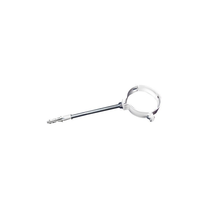 COLLARE PER FISSAGGIO DI TUBI FUMO VERNICIATO BIANCO Diam. 80